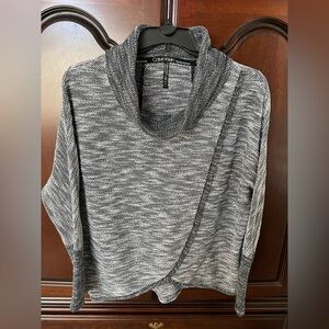 Calvin Klein Performance Charcoal Cowl Neck Top